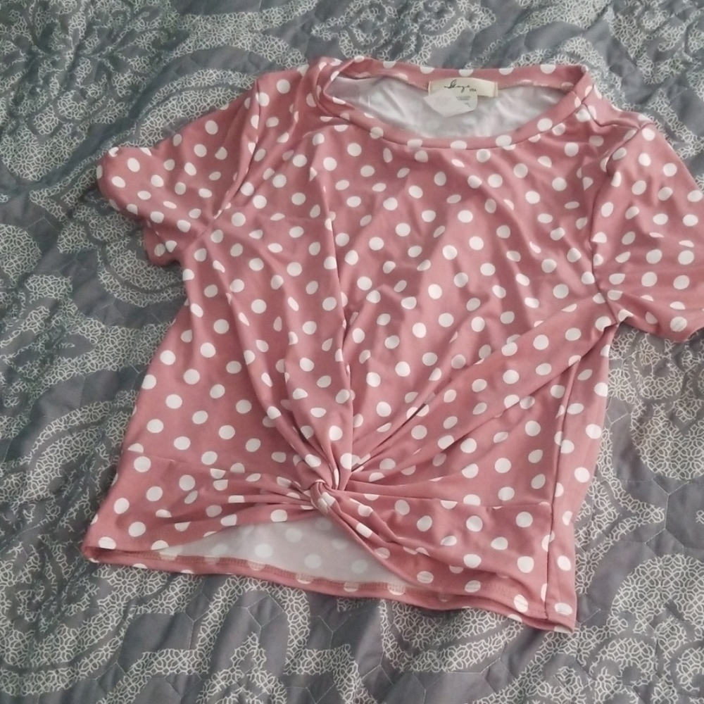 NWOT never worn polka dot crop top